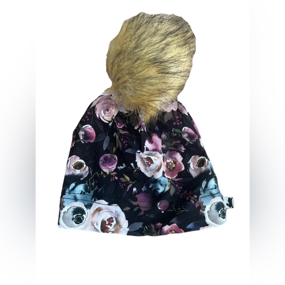 🇨🇦 Little & Lively Bamboo Floral Kids Hat with Pom Pom